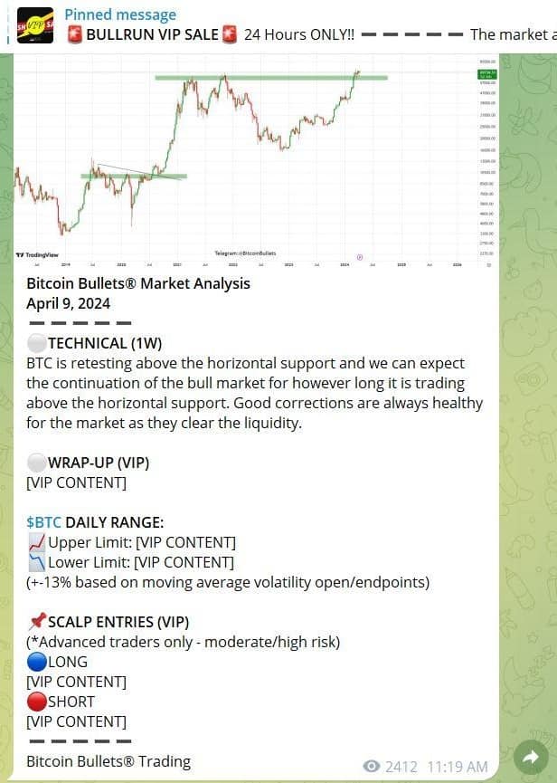 Bitcoin Bullets Telegram group
