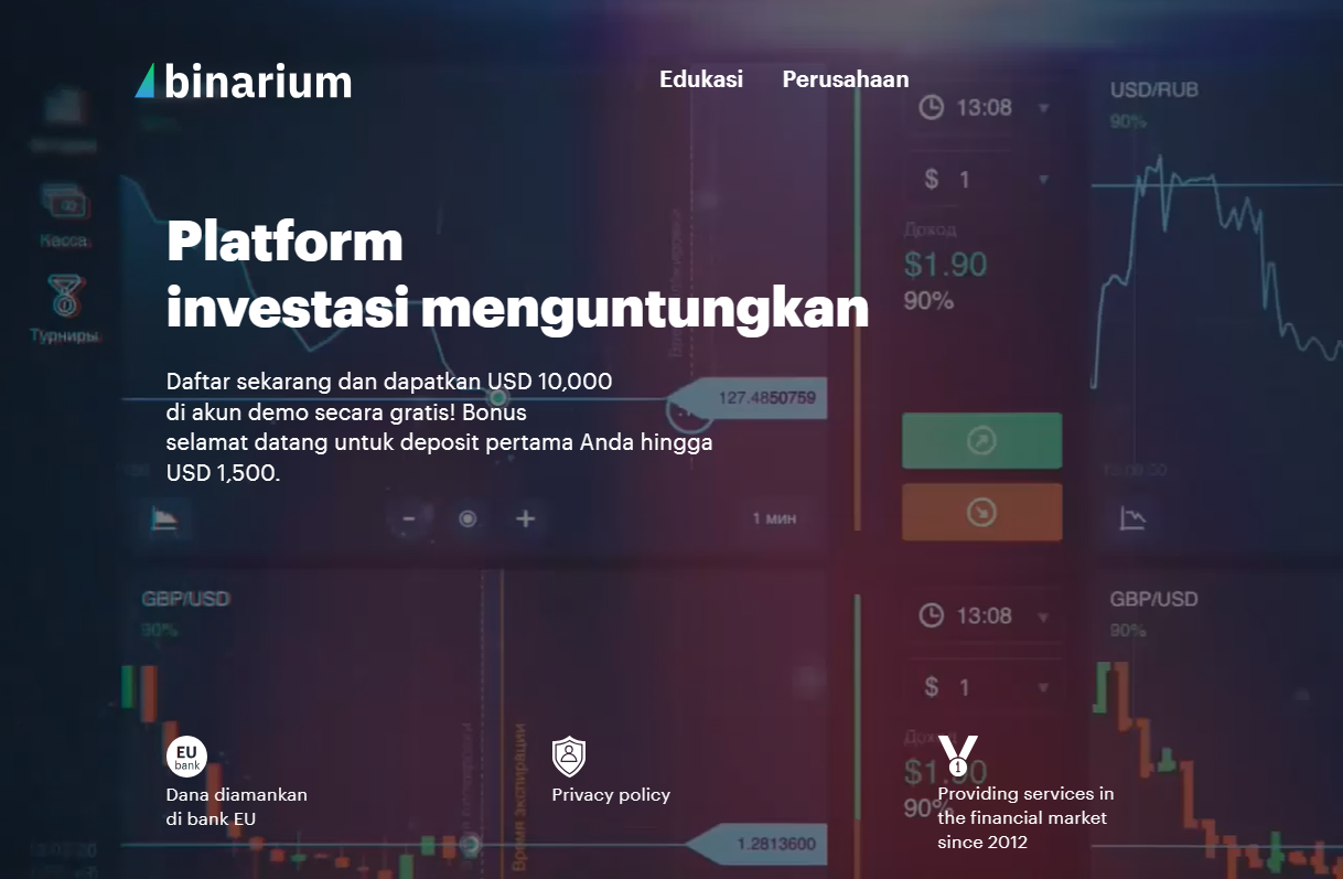 Akun pengguna Binarium – Situs resmi